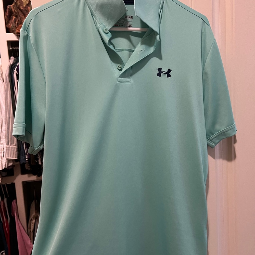 Under Armour Men's Mint Polo Shirt, Medium